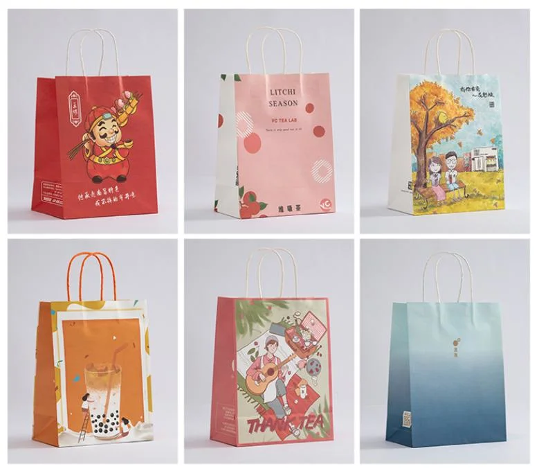 Garment Packaging Eco-Friendly Handle Kraft Paper Bag