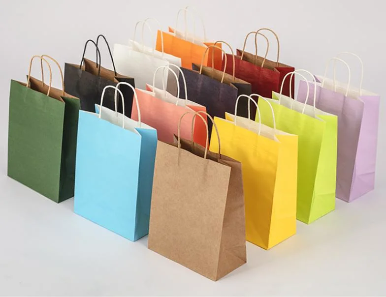 Garment Packaging Eco-Friendly Handle Kraft Paper Bag