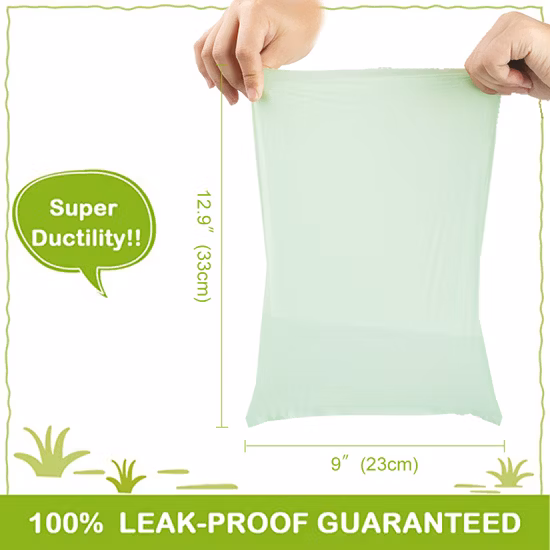 PLA+Pbat/amido de milho biodegradável e compostável Compras/lixo/correio/carteiro poli/zip-lock/camiseta/cocô de cachorro/pano/fábrica de sacolas plásticas de mão plana