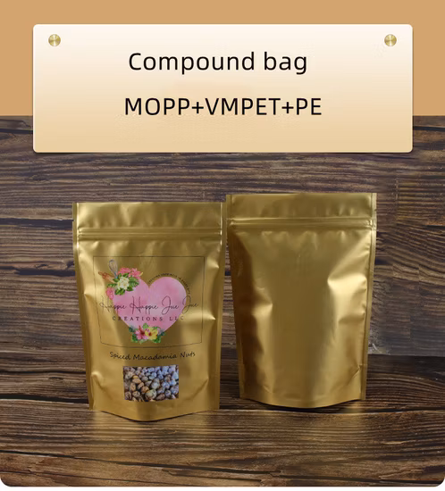 Pacote Doy plano personalizado com logotipo personalizado para chá em grãos de café Saco de café de alumínio com valor e saco inferior com bloco de zíper