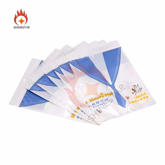 Saco de embalagem de plástico ziplock transparente com impressão de logotipo para roupas